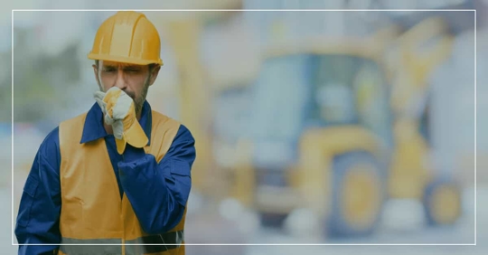 construction worker coughing